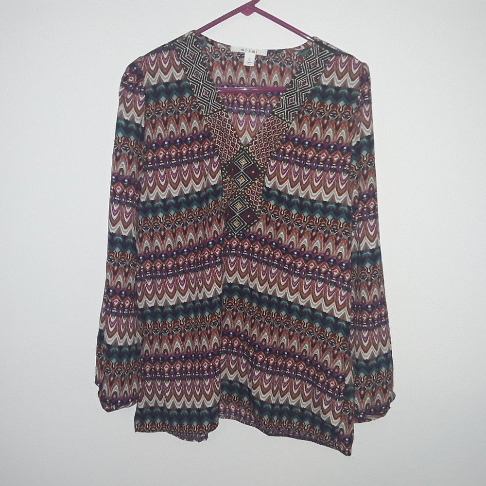 Miami Long Sleeve Top. Ladies Size Large